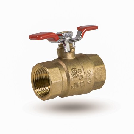 EVERFLOW FIP Full Port Ball Valve with T-Handle, Brass 3/4" 615T034-NL